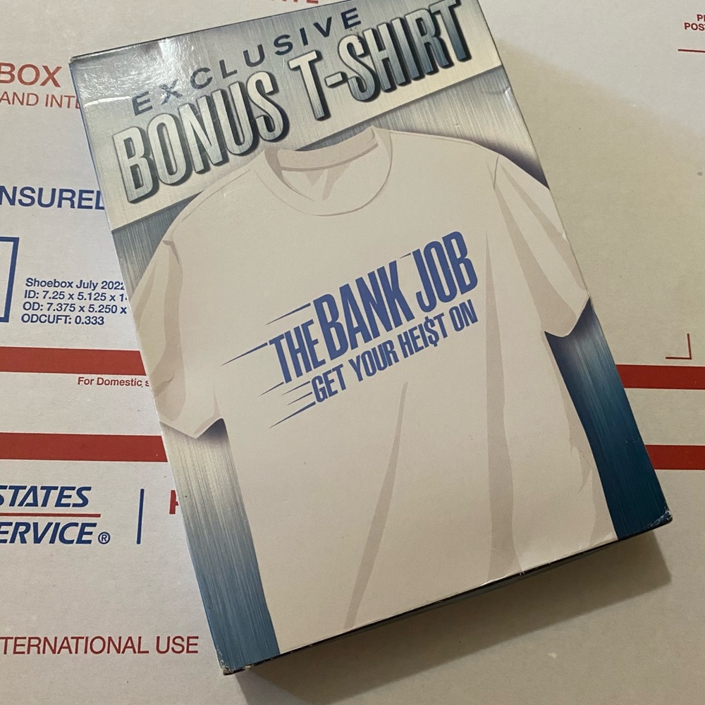 The Bank Job Get Your Heist On Movie T-shirt Promo New Sealed Mens XL NWT